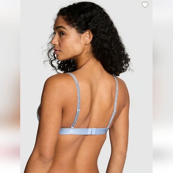 ❄️💙 VICTORIA'S SECRET PINK Wink PUSH-UP Triangle BRALETTE WONDERLAND 💙❄️ - Picture 2 of 11